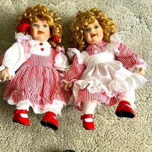 Heritage Signature, Collectible Candy Cane Twin Dolls  “Merry & Carol” 2 dolls